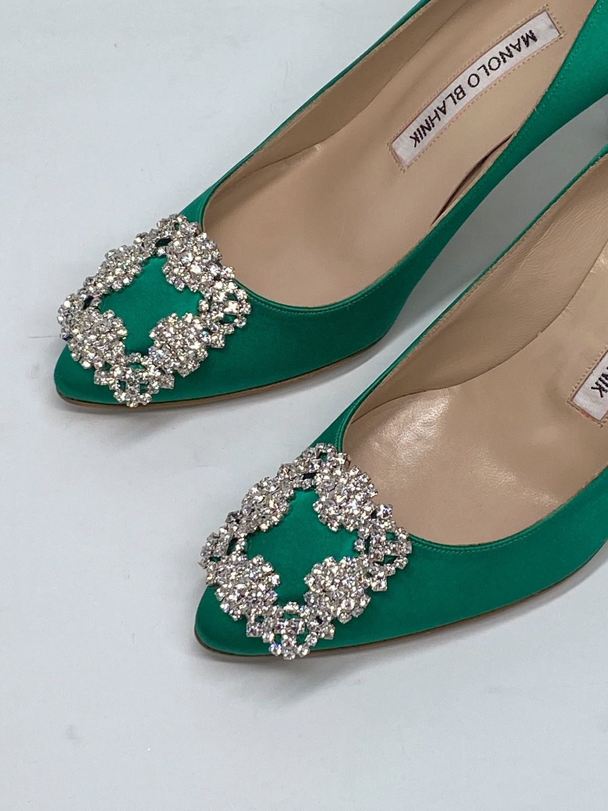 Manolo Blahnik Manolo Blahnik Hangisi 70MM Embellished Satin Pumps size 36 Size US 6 / IT 36 - 6 Thumbnail