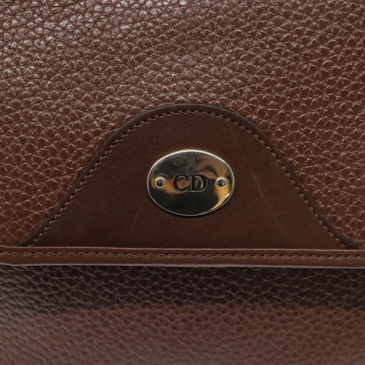 Dior DIOR Shoulder Bag Leather Brown Gold Size ONE SIZE - 14 Thumbnail