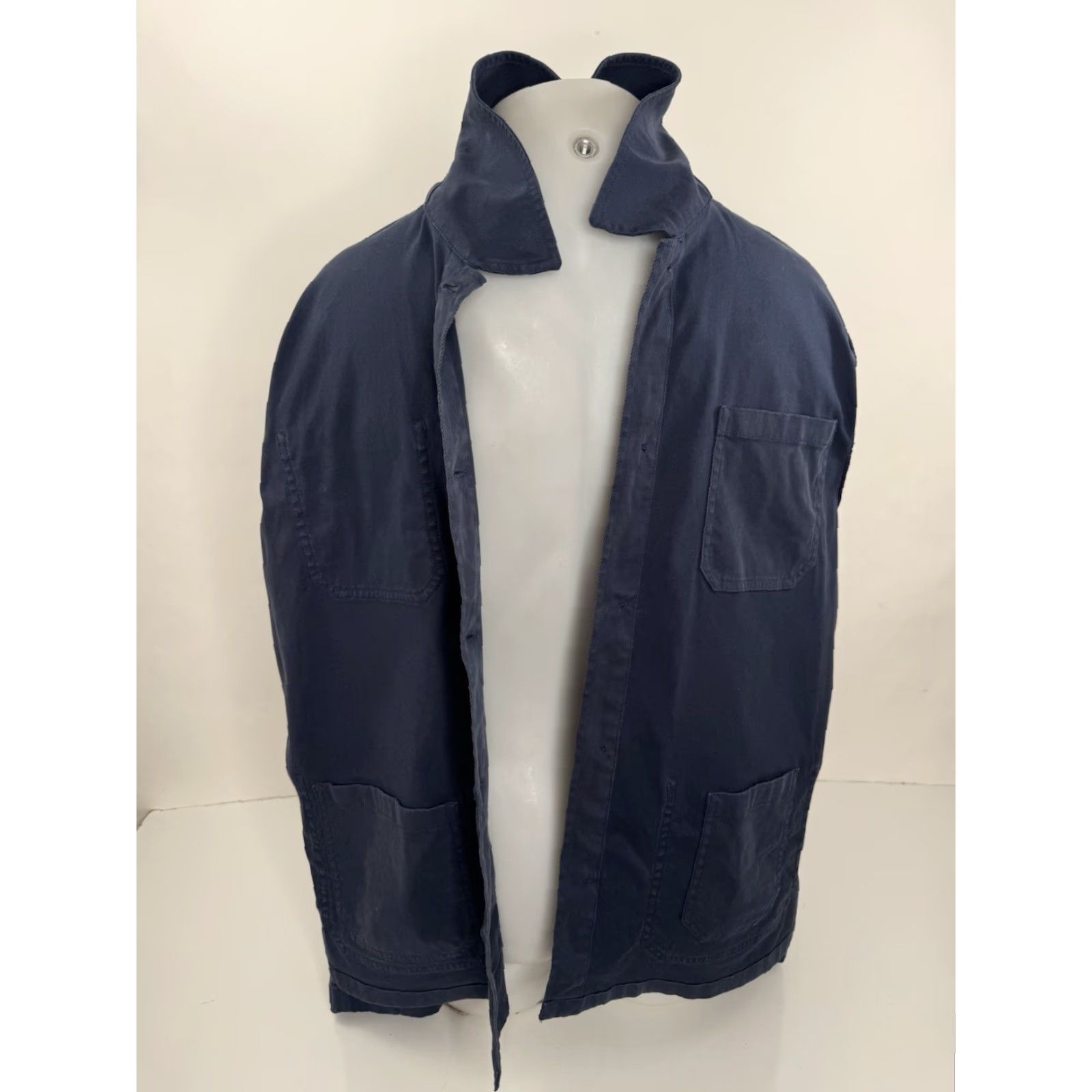 Faherty FAHERTY Mens XL Jacket Field Blue Cotton Blend Smock Ranch Size US XL / EU 56 / 4 - 5 Thumbnail