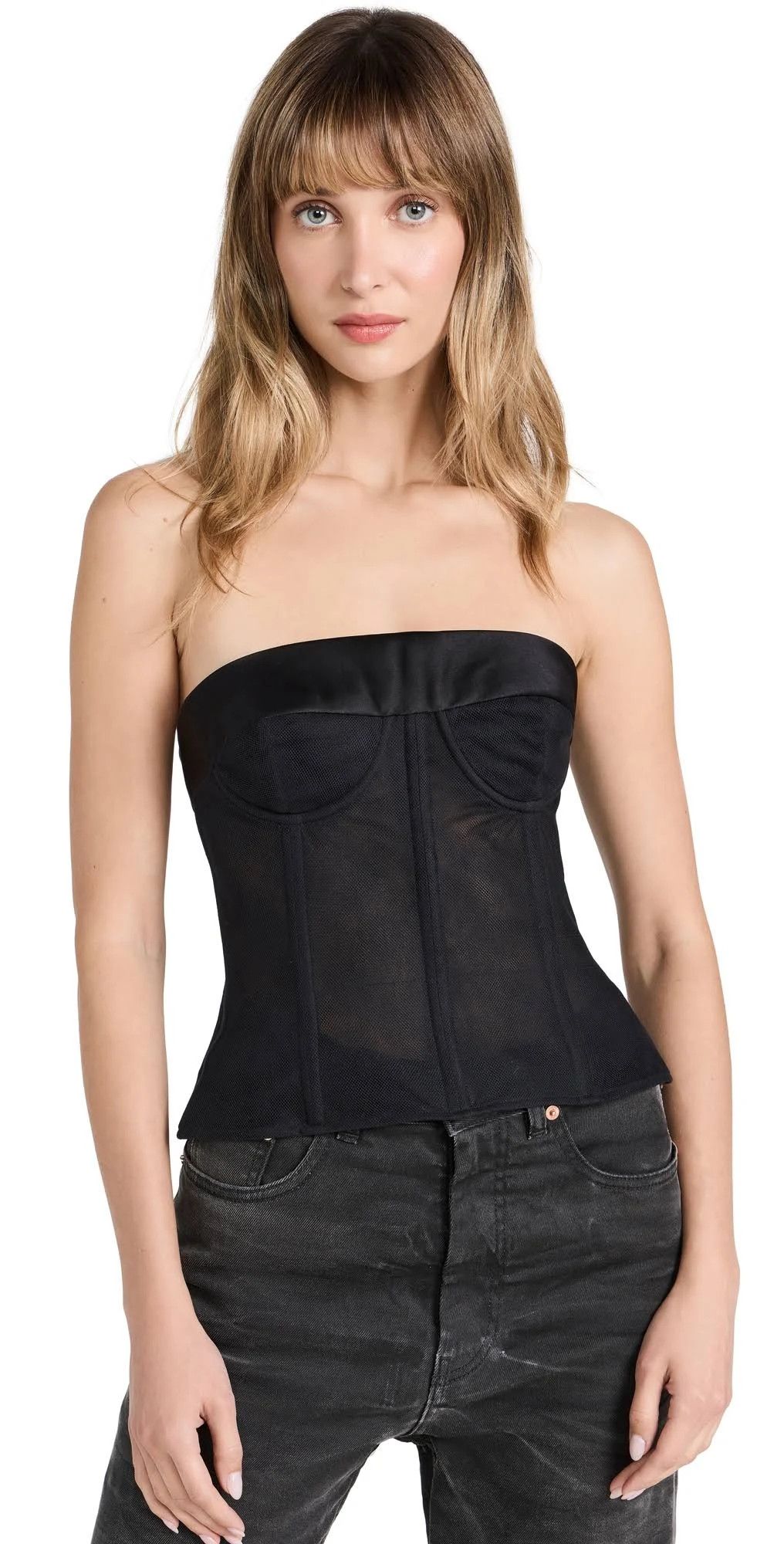 o1s22i1n0724 Bustier Top in Black