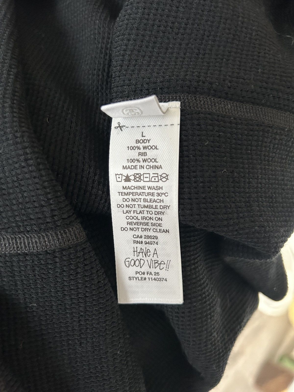 Stussy Stussy Wool Waffle Thermal Hanley Size US L / EU 52-54 / 3 - 7 Thumbnail