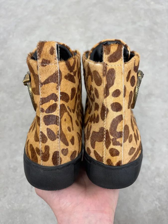 Just Cavalli Cavalli Pony Hair Leopard High Leather Sneakers Size US 9 / EU 42 - 9 Thumbnail