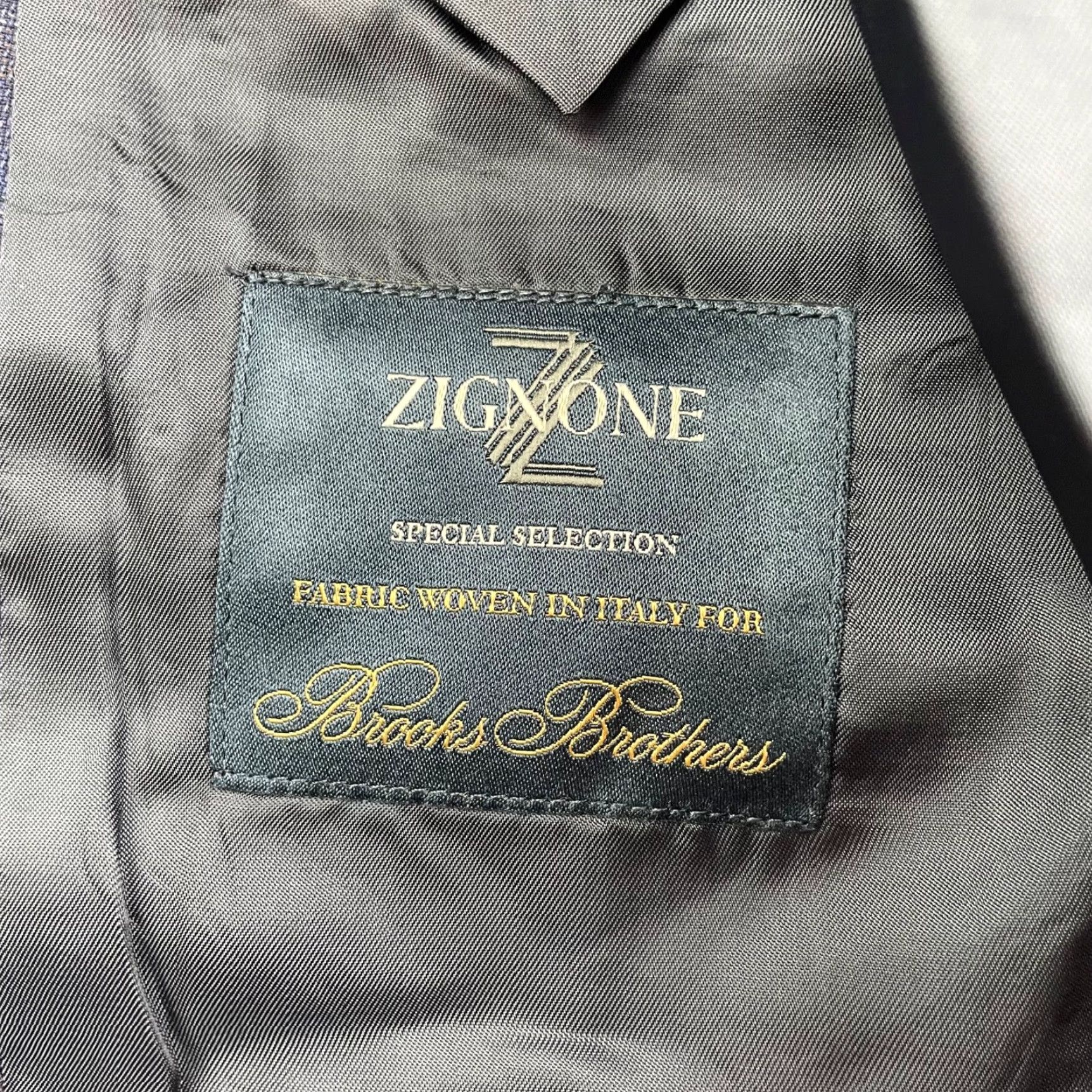 Brooks Brothers Brooks Brothers Men's Bespoke Madison Zignone Wool Blazer Navy/Brown Plaid 42R Size 42R - 7 Thumbnail