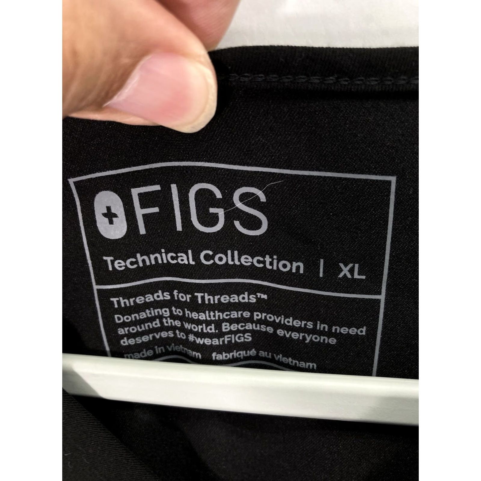Vintage FIGS Scrubs Shirt Women XL Black Technical Collection Short Sleeve Pocket Shirt Size XL / US 12-14 / IT 48-50 - 5 Thumbnail