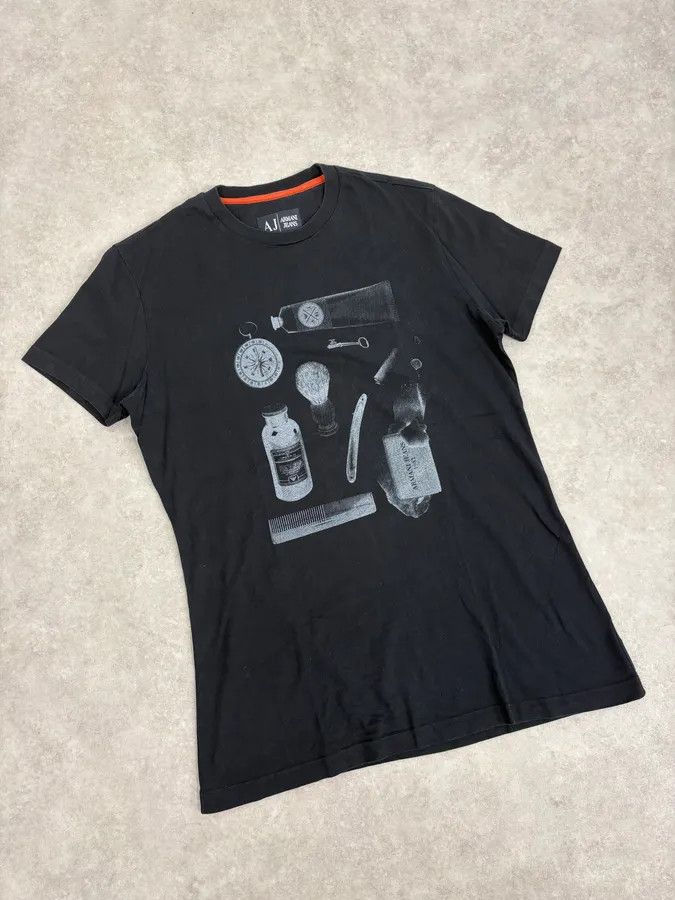 Armani 2000s Armani Black Time Tools Print T-Shirt Size US S / EU 44-46 / 1 - 4 Thumbnail