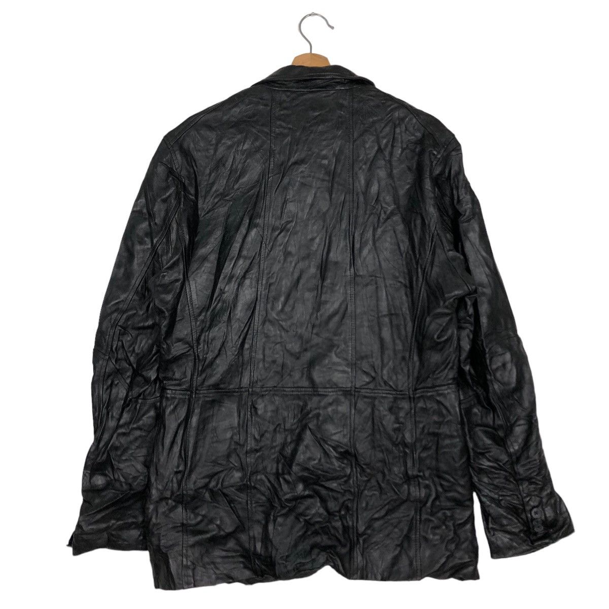 Issey Miyake 🔥Rare Licorice Genuine Leather Jacket Issey Miyake Size US L / EU 52-54 / 3 - 8 Thumbnail