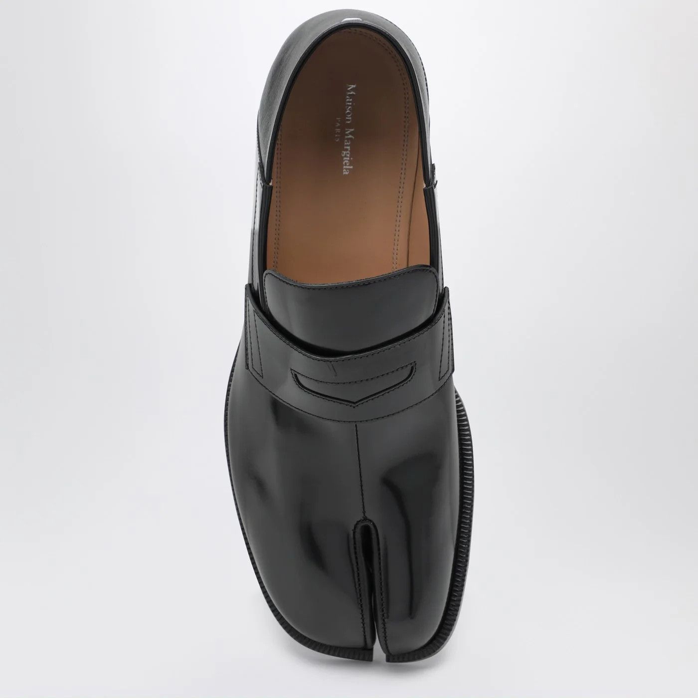 Maison Margiela o1d2blof0526 Leather Tabi Loafers Shoes in Black Size US 8 / EU 41 - 3 Thumbnail