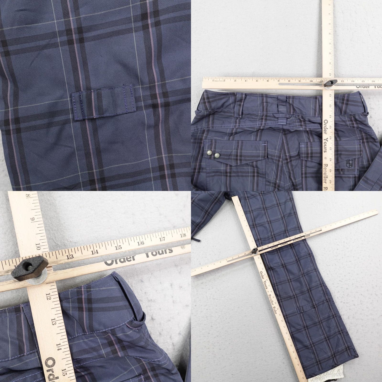 Burton Burton Pants Womens Blue Plaid DRYRIDE Snow Pants Skiing Size 26" / US 2 / IT 38 - 8 Thumbnail