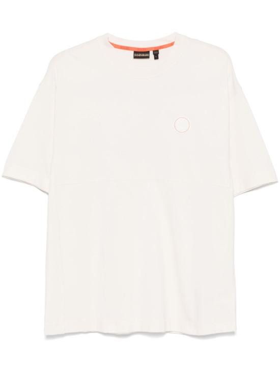 Tシャツ・カットソー NAPAPIJRI Men T-shirt White NP0A4IMS N1A1 Aylmer Jersey Short Sleeve T-Shirt