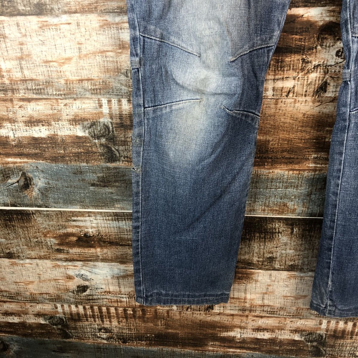 Japanese Brand Aero Light Bleu Distressed Denim Pants #A2108 Size US 32 / EU 48 - 11 Thumbnail