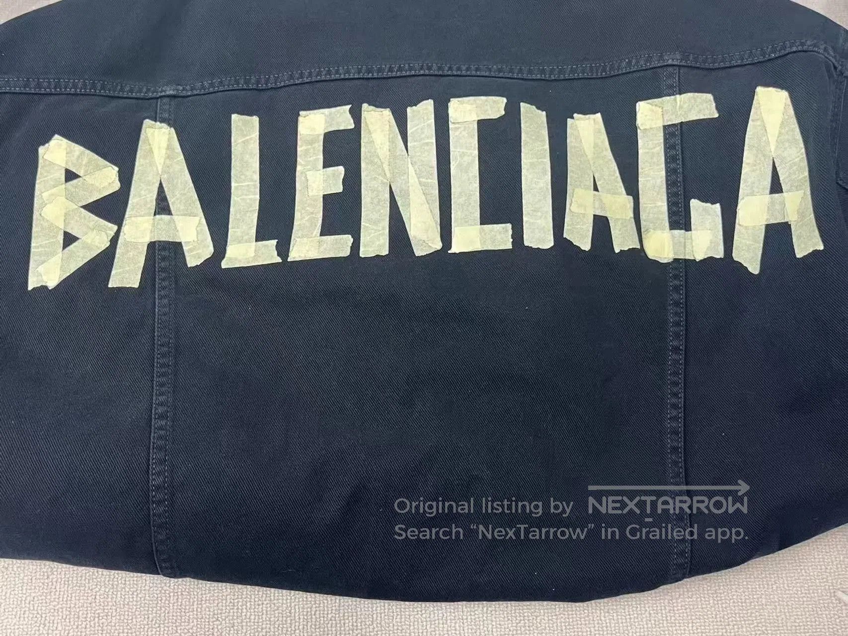 Balenciaga Balenciaga Men's Oversized Logo Denim Jacket. Size US S / EU 44-46 / 1 - 3 Thumbnail