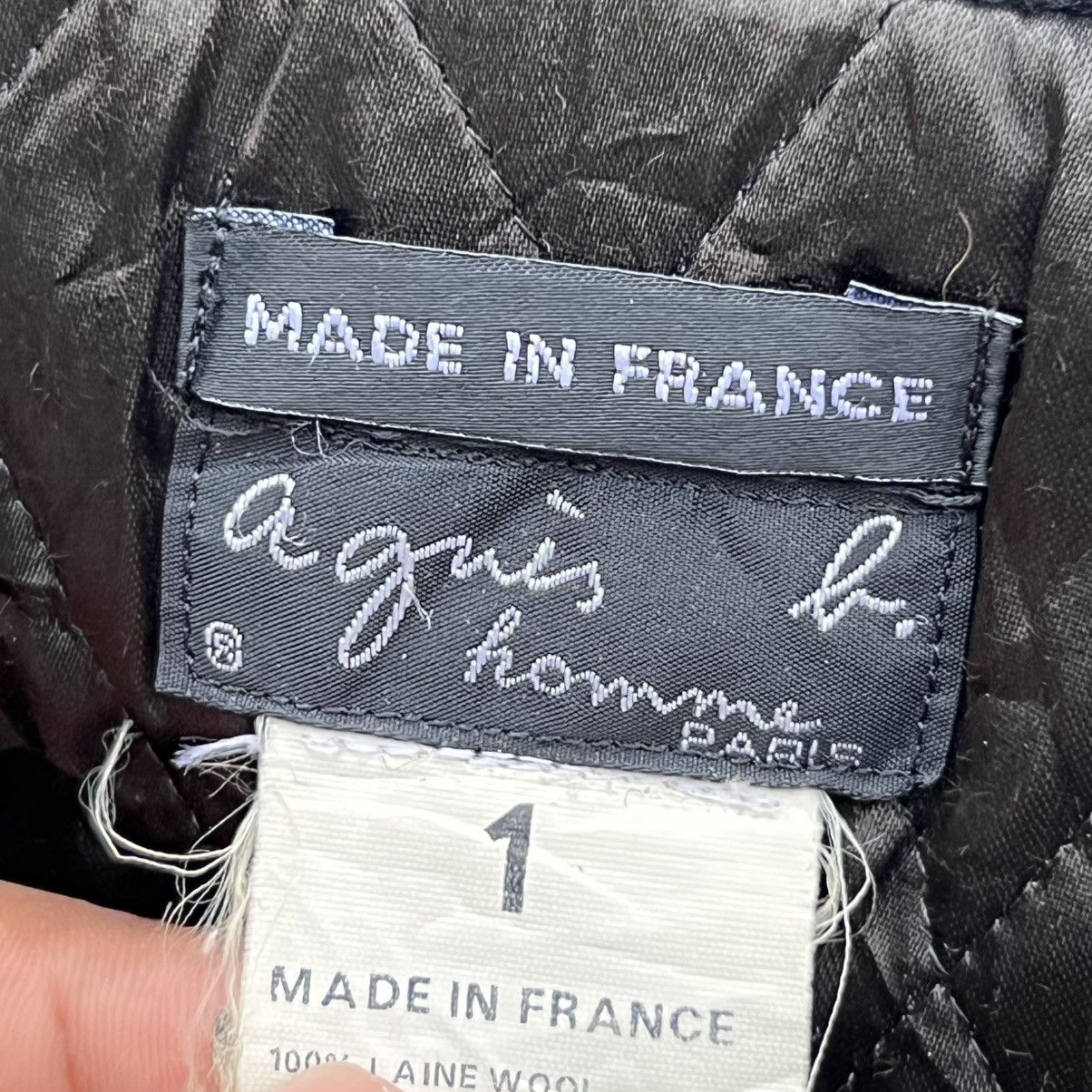 agnes b. “AGNES B.” ZIP UP BLACK WOOL JACKET Size US XL / EU 56 / 4 - 11 Thumbnail