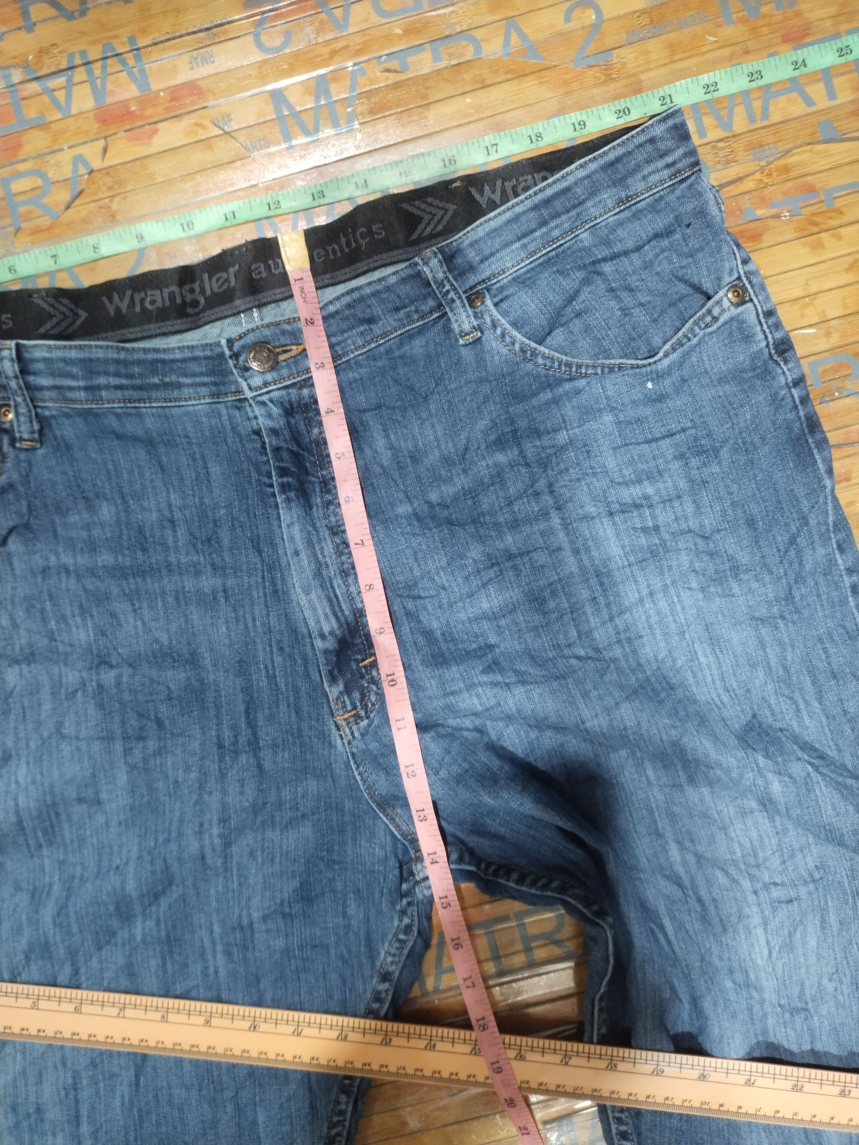 Vintage × Wrangler Jeans Wrangler authentics Est 1947 "Stretch" Sz 42" Size US 42 / EU 58 - 7 Thumbnail