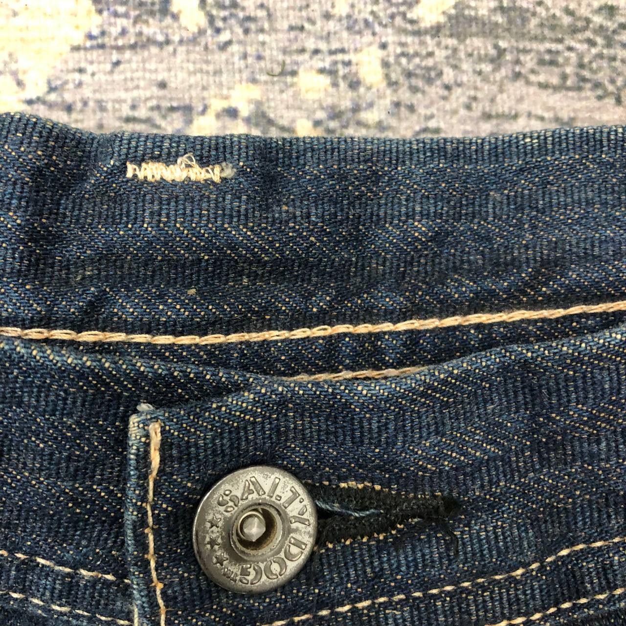Vintage P54 VTG SALTY DOG x UNION MADE BAGGY CARPENTER JEANS Size US 31 - 8 Thumbnail