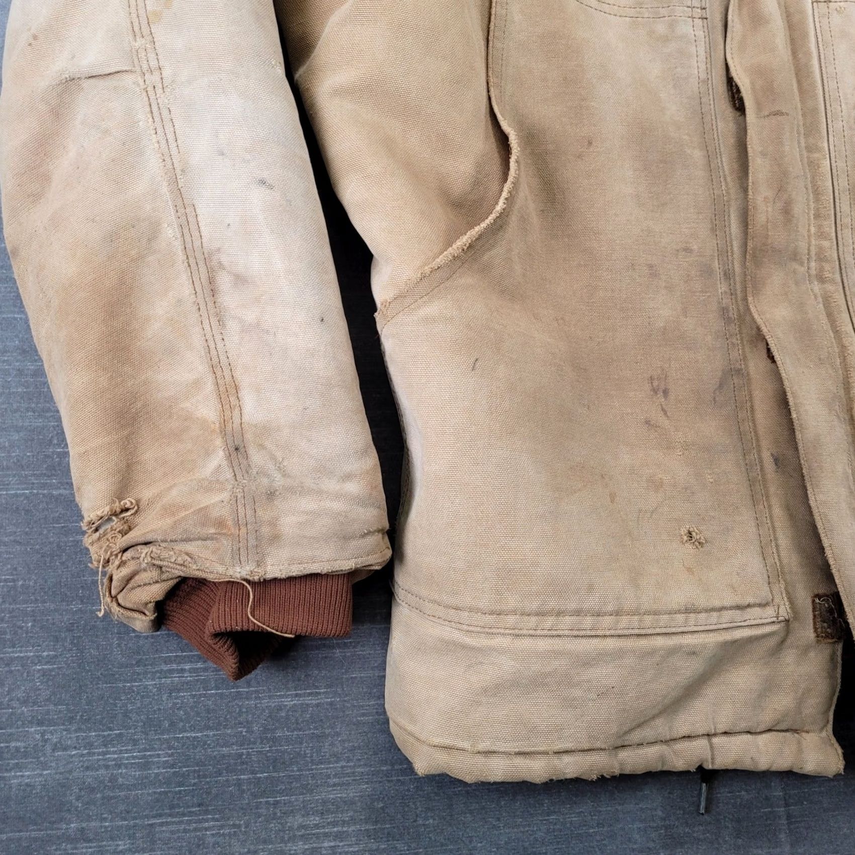 Carhartt VINTAGE Carhartt Mens XL Tan Brown Duck Canvas Arctic Traditional Coat Size US XL / EU 56 / 4 - 5 Thumbnail