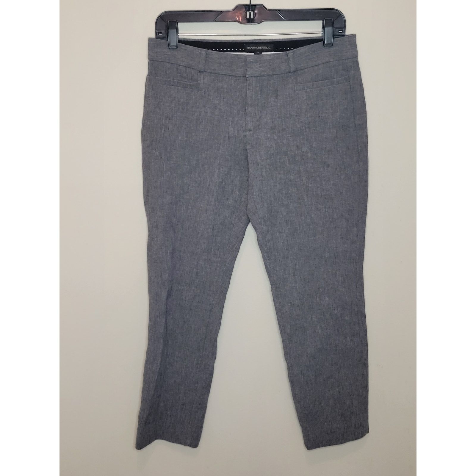 Banana Republic Women's Banana Republic Gray/Black Ankle Dress Pants Size 6 Size 28" / US 6 / IT 42 - 1 Thumbnail