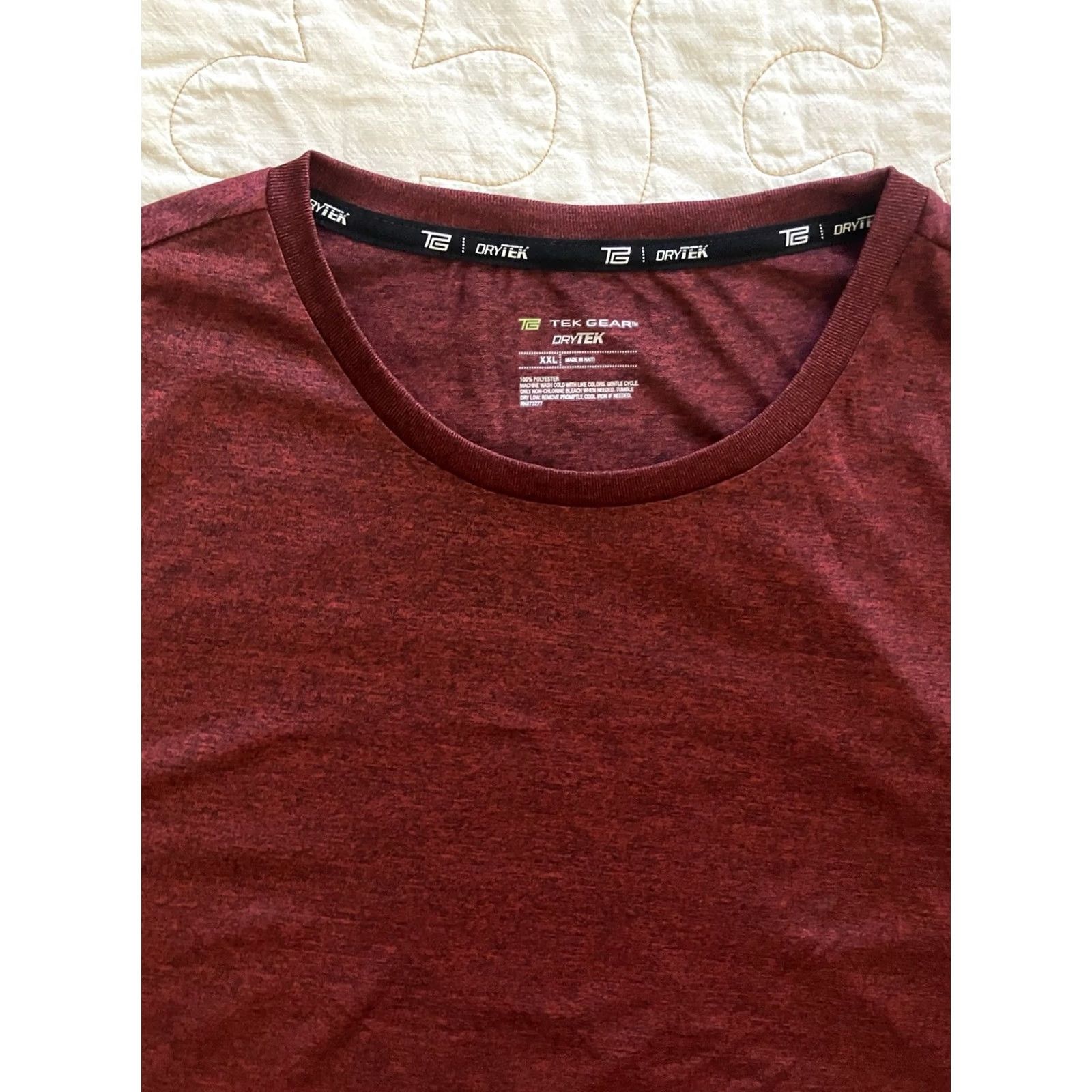 Tek Gear Tek Gear Dry Tek Men's Short Sleeve T-Shirt Red 2XL Space Athletic Activewear Pullover Polyester Shirt Men Sized XXL Size US XXL / EU 58 / 5 - 3 Thumbnail
