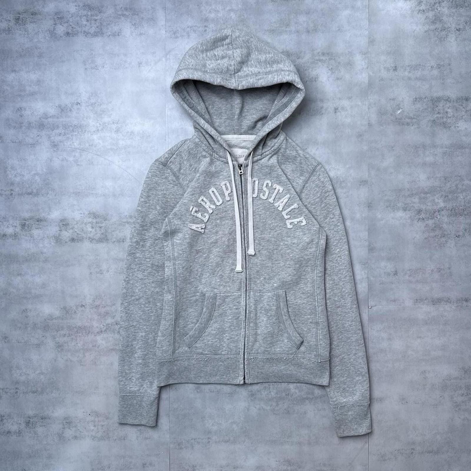 Aeropostale Y2K Aeropostale Gray Hoodie Zip Up Jacket Size XS / US 0-2 / IT 36-38 - 1 Thumbnail