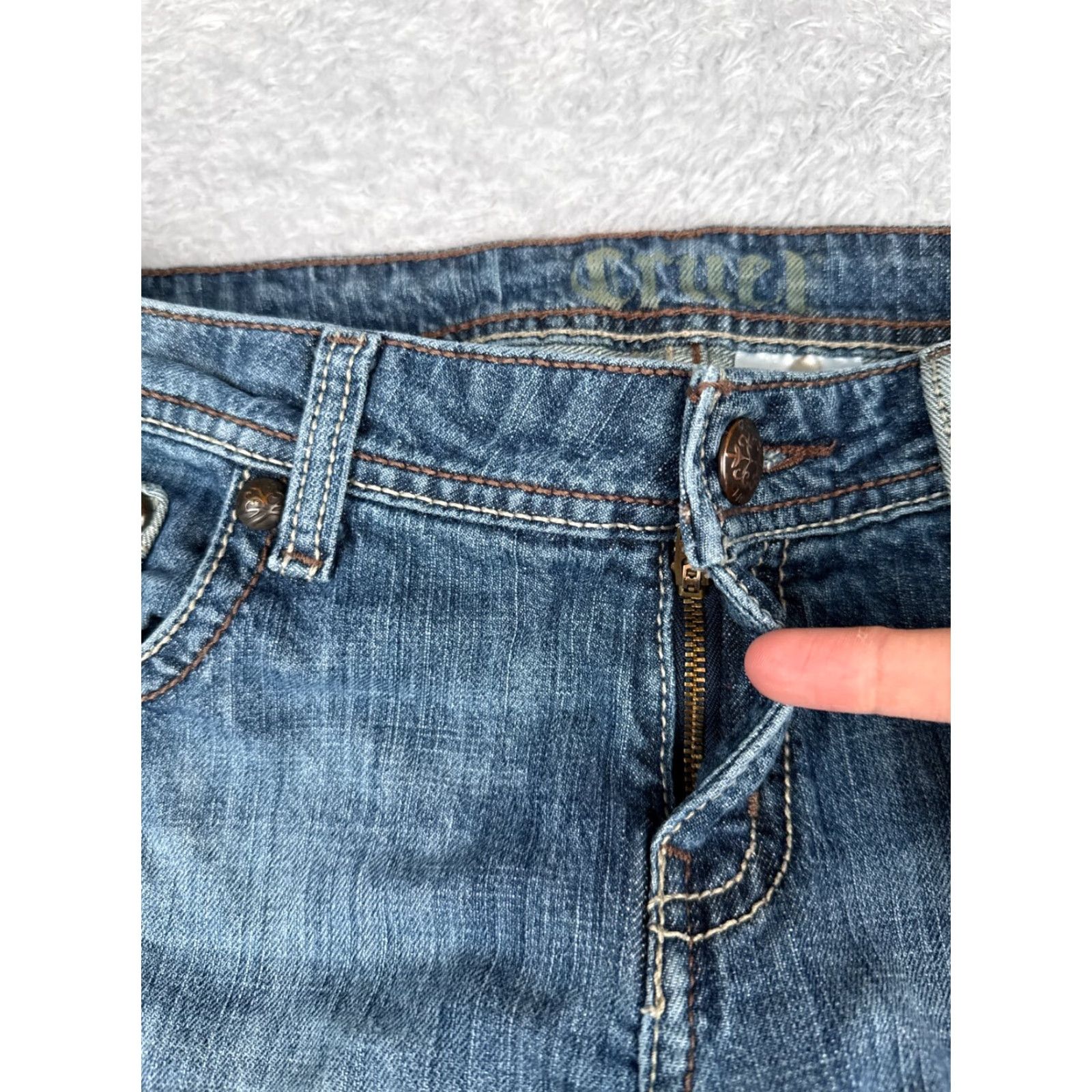 Vintage Cruel Girl Jeans Juniors 9 Blue Denim Bootcut Embroidered 32x30 Womens Size 30" / US 8 / IT 44 - 5 Thumbnail