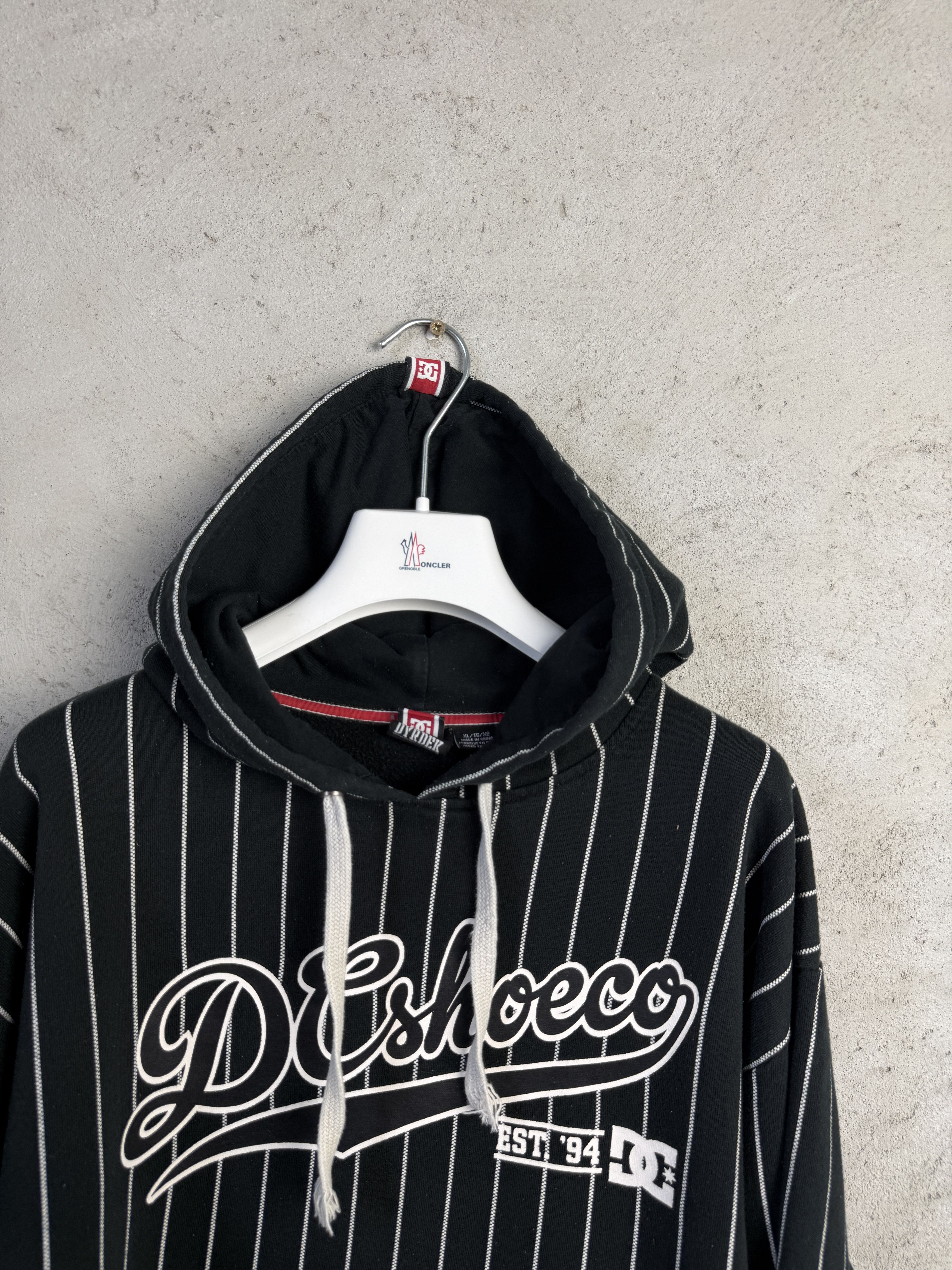 DC DC striped hoodie big logo skate rap hip hop Size US XL / EU 56 / 4 - 2 Thumbnail