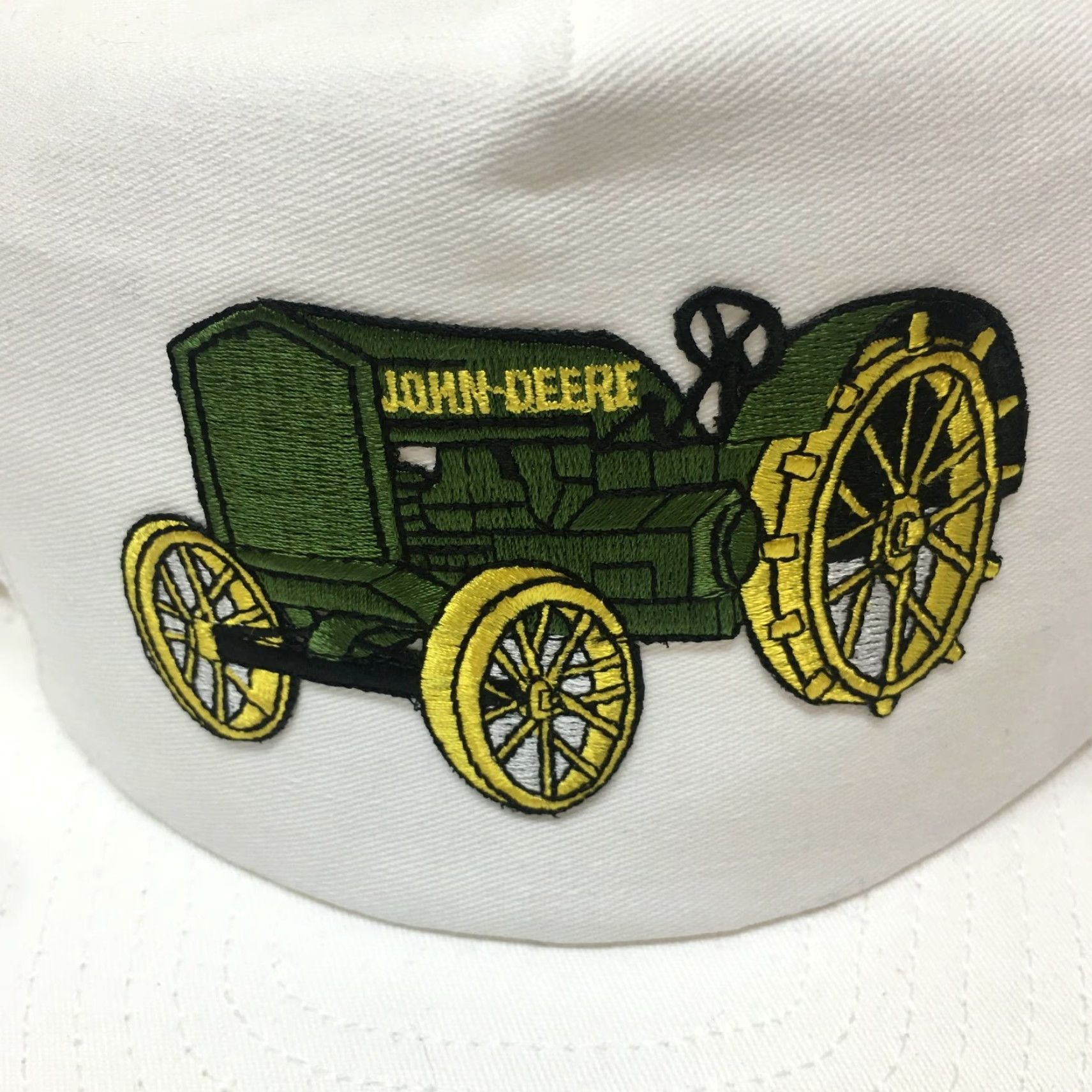 Vintage VINTAGE John Deere Patch Snapback Trucker Hat Cap 80s Louisville USA White Adjustable Men Hats Size ONE SIZE - 2 Thumbnail