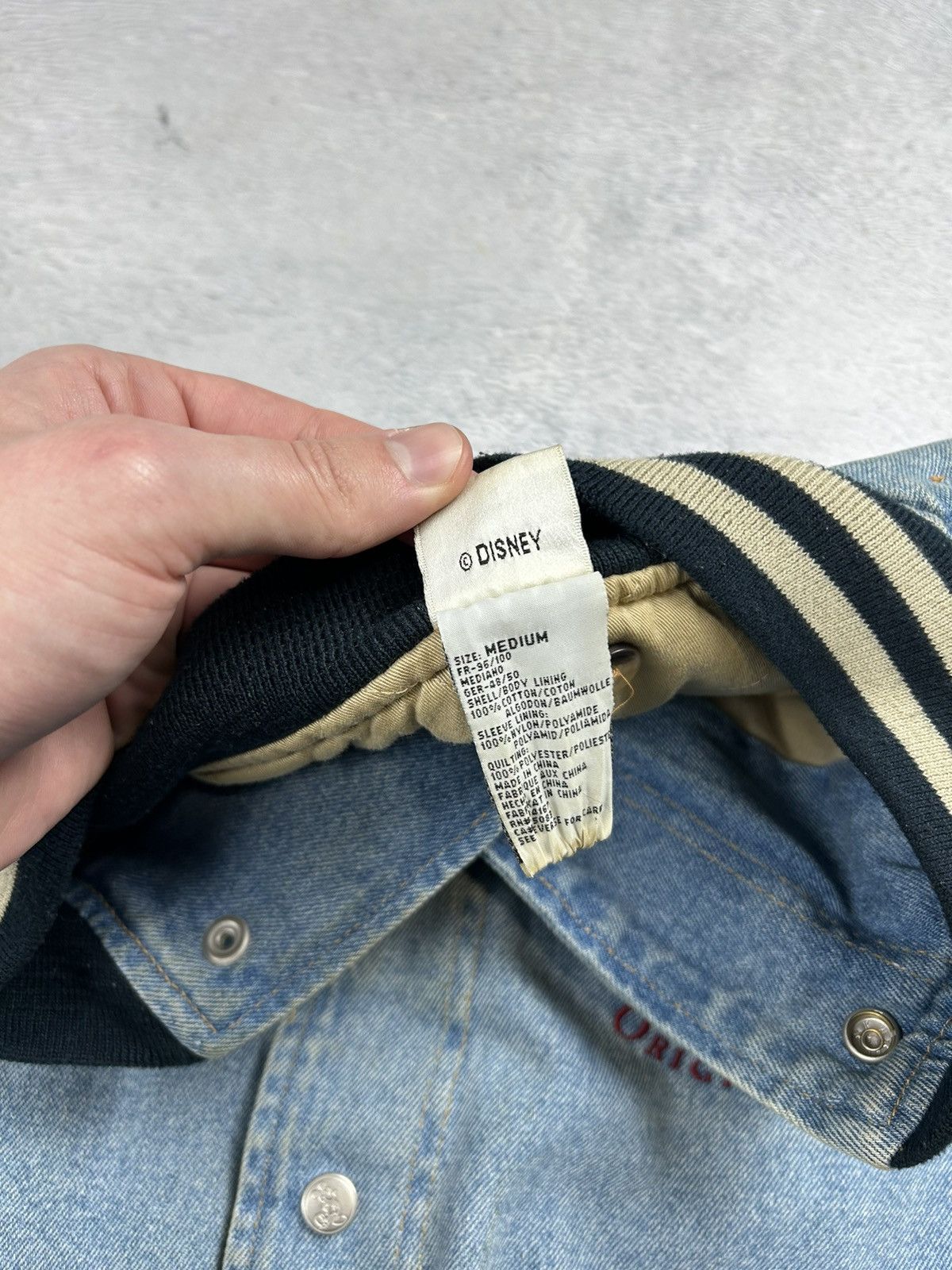 Disney Rare🔥 Mickey Mouse bomber Vintage denim jacket 90s Oversize Size US M / EU 48-50 / 2 - 10 Thumbnail