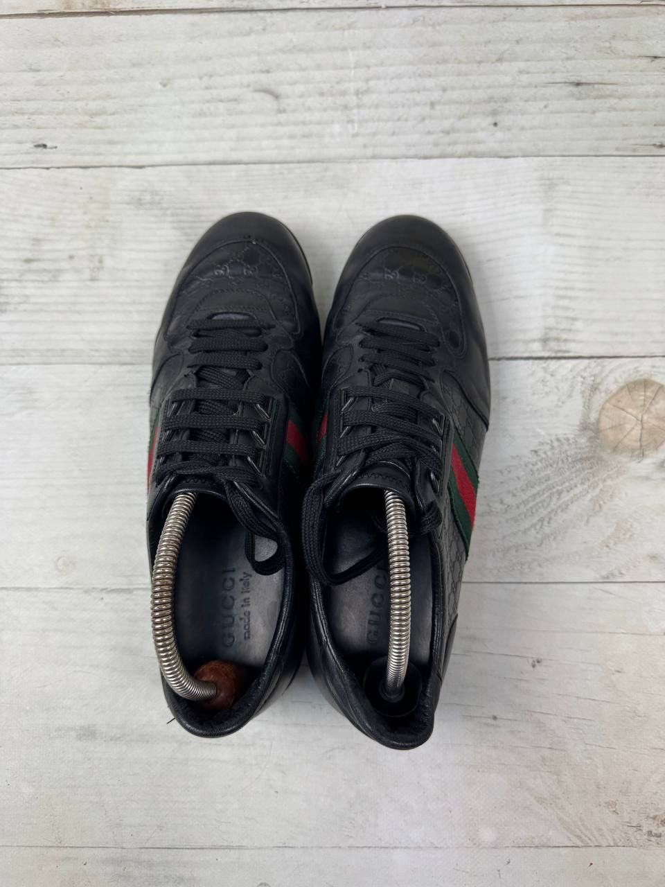 Gucci Gucci Micro Guccissima GG Low Top Leather Sneakers Size US 10.5 / EU 43-44 - 9 Thumbnail