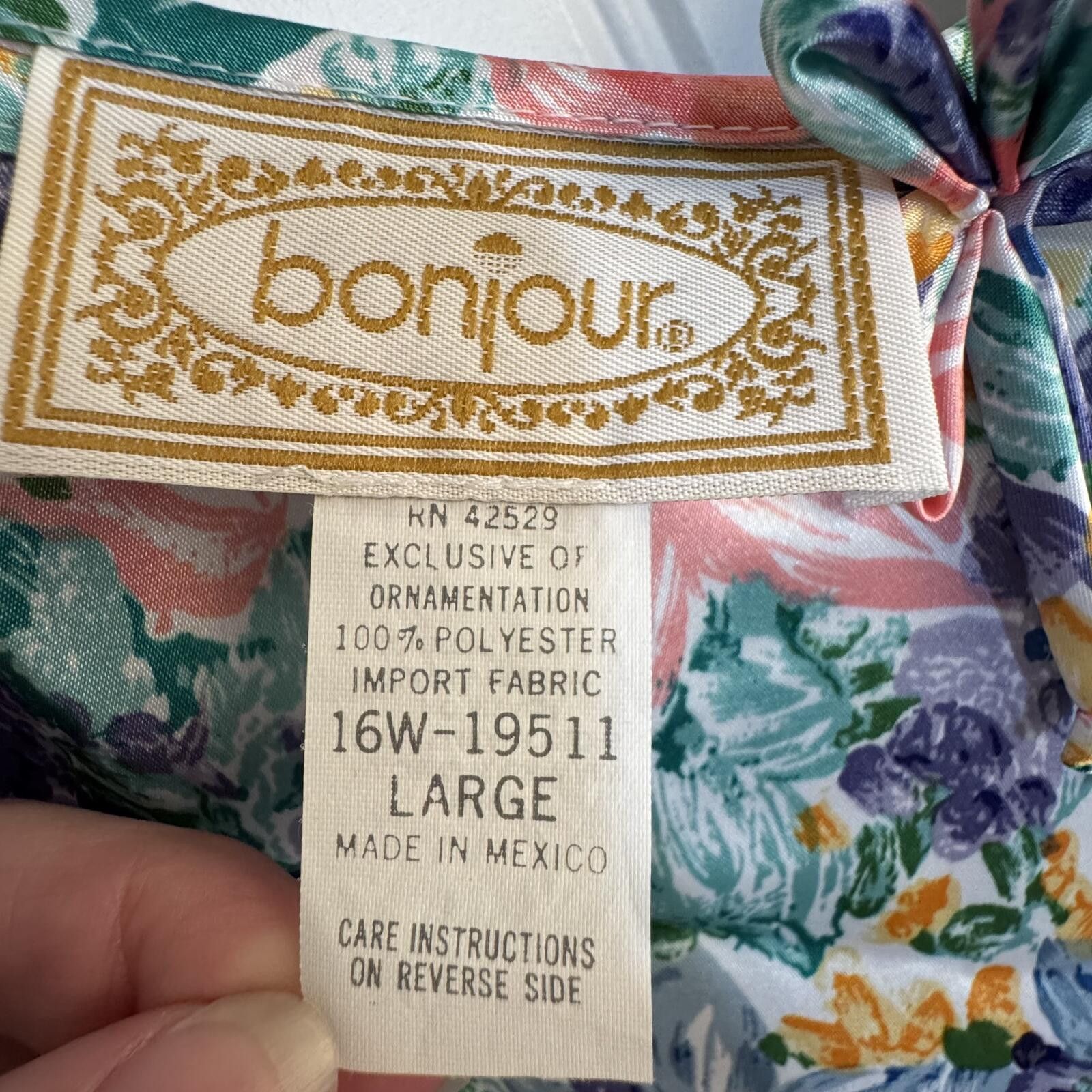 Unknown London VTG Bonjour Large Sleeveless Nightgown Dress Size ONE SIZE - 4 Thumbnail