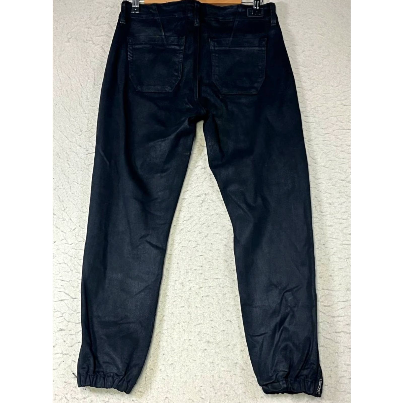 Paige Paige Jeans Jogger Pants Womens 27 Black Fog Luxe Coating Denim Size 27" / US 4 / IT 40 - 2 Thumbnail