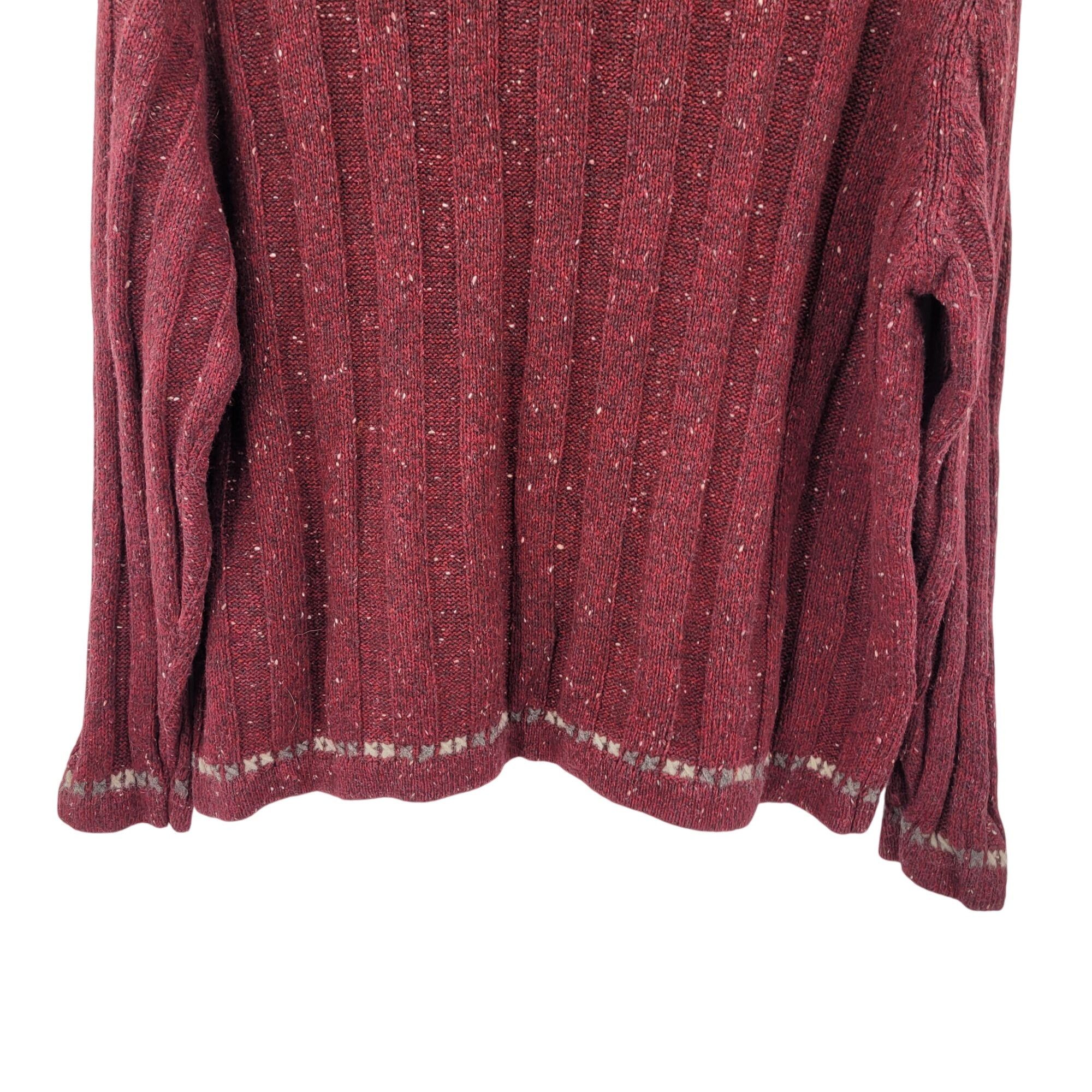 Woolrich Woolen Mills Woolrich Womens XL Ruby Heather Henley Sweater Wool Ribbed K Size XL / US 12-14 / IT 48-50 - 9 Thumbnail
