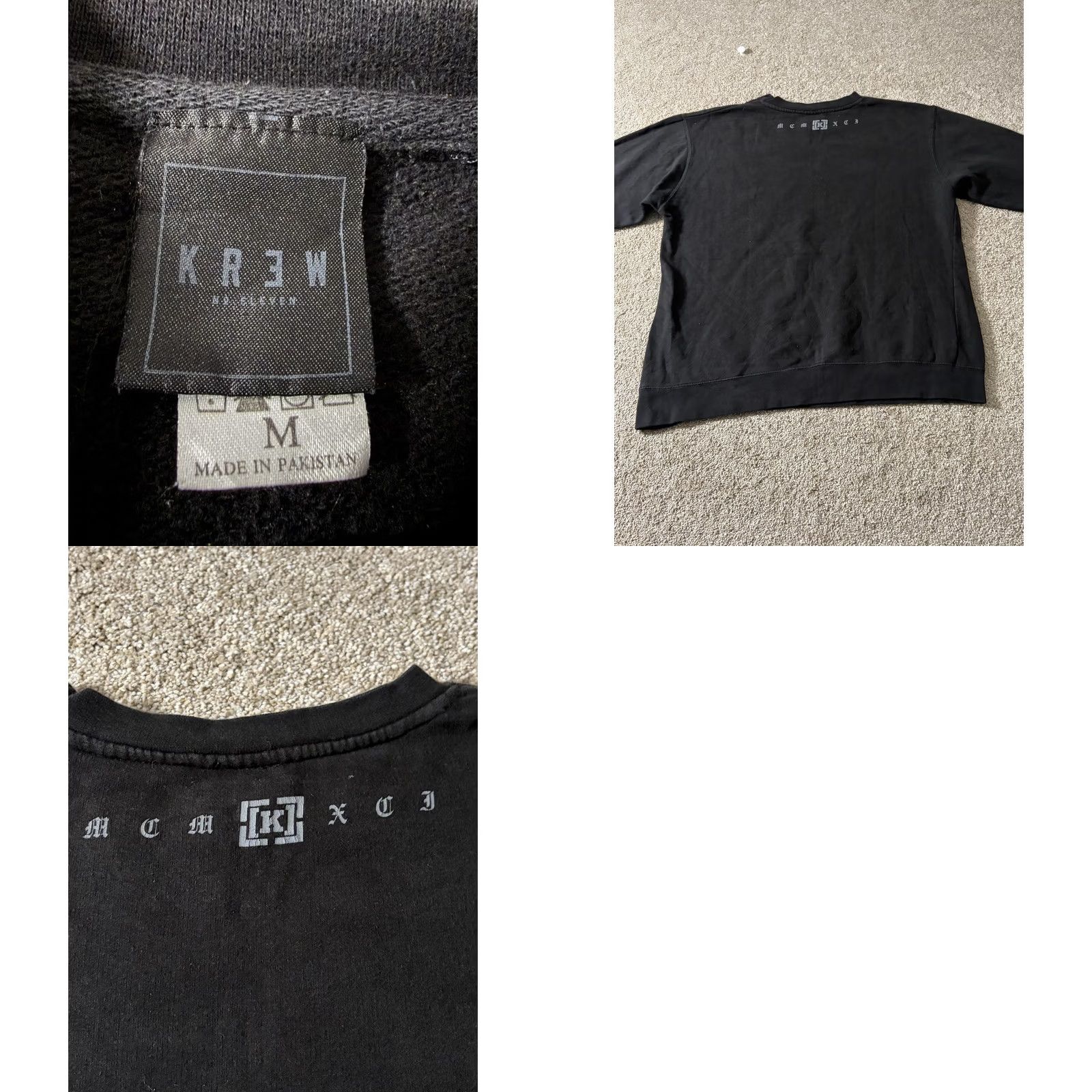 Vintage KR3W Sweatshirt Mens M Black Graphic Print Gothic Fleece Crewneck Original Graphic Print Logo Size US M / EU 48-50 / 2 - 8 Thumbnail