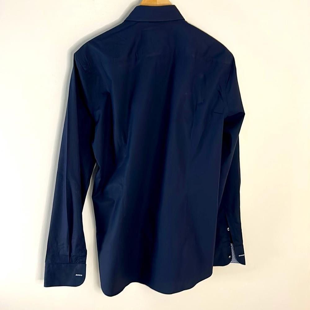 Hugo Boss Slim fit shirt - BOSS-size 15.5-Dk Navy-100% Ctn Size 38R - 7 Thumbnail