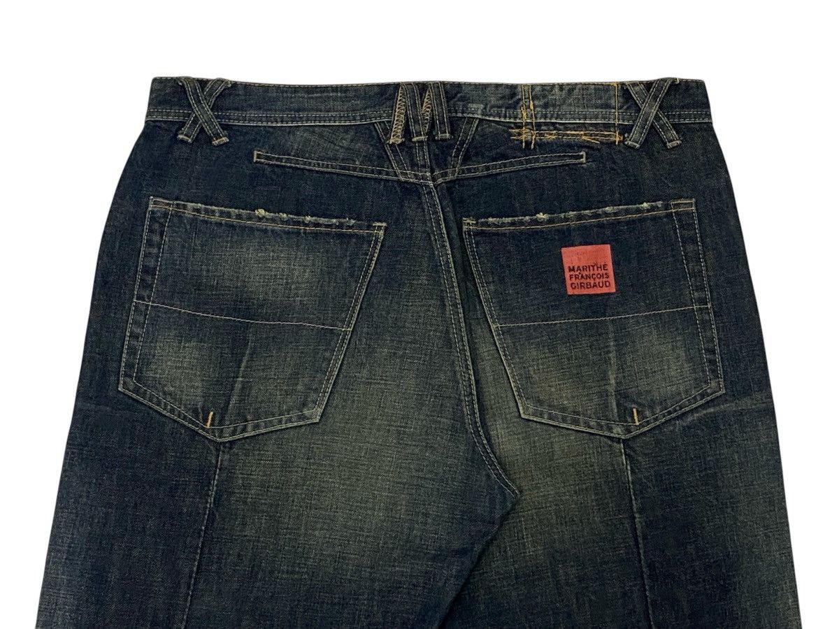 Marithe + Francois Girbaud Marithe Francois Girbaud Distressed Wide Leg Denim Pants Size US 36 / EU 52 - 11 Thumbnail