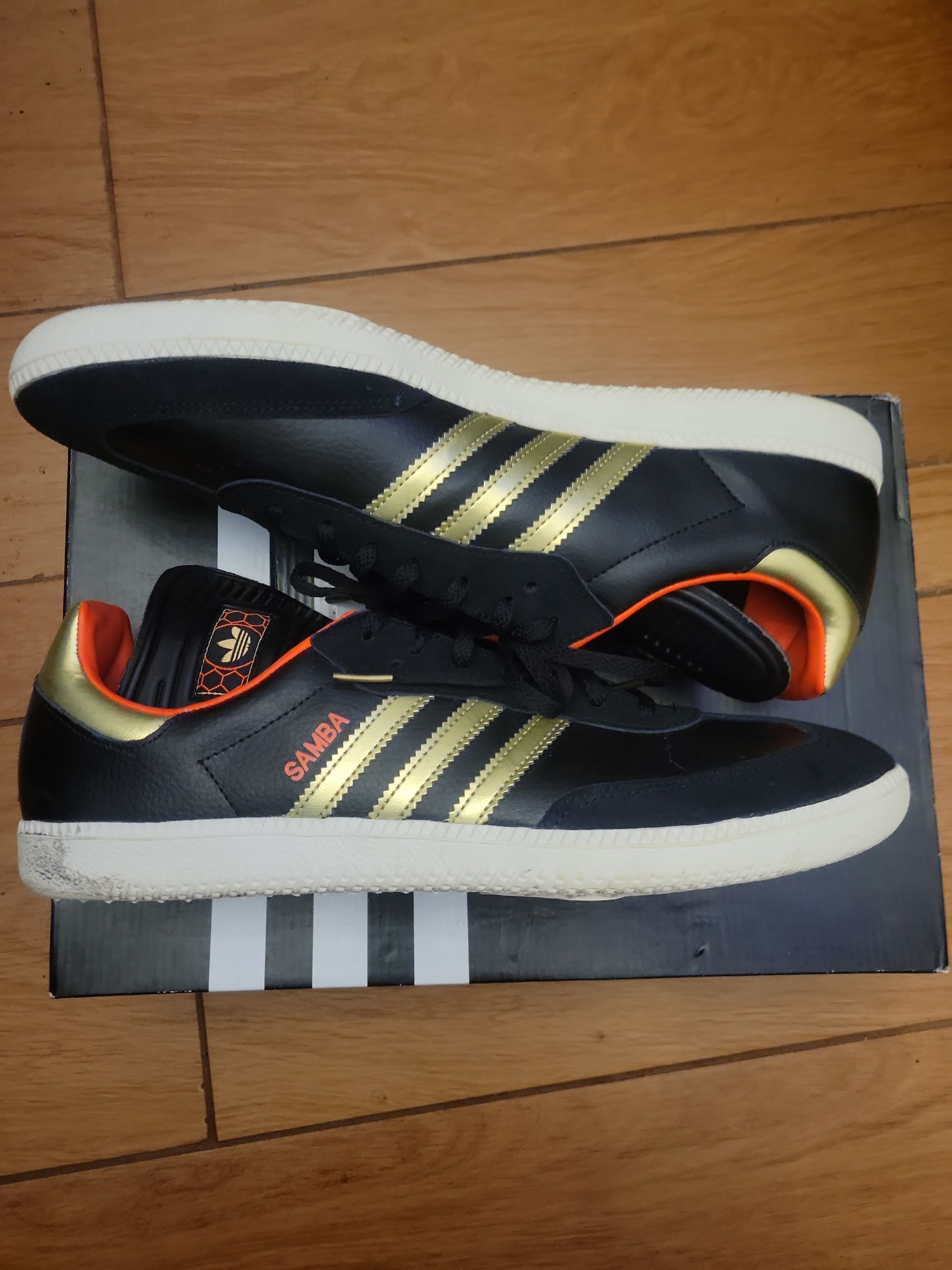 Adidas Adidas Samba G98036 Black/Gold/Infared Size US 13 / EU 46 - 3 Thumbnail