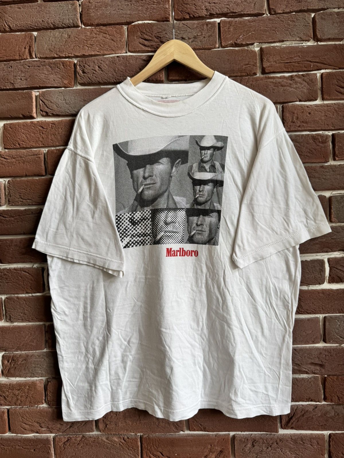 Marlboro Vintage 90s Marlboro Cigarettes Vintage Tee Wild West Rare Size US XL / EU 56 / 4 - 1 Thumbnail