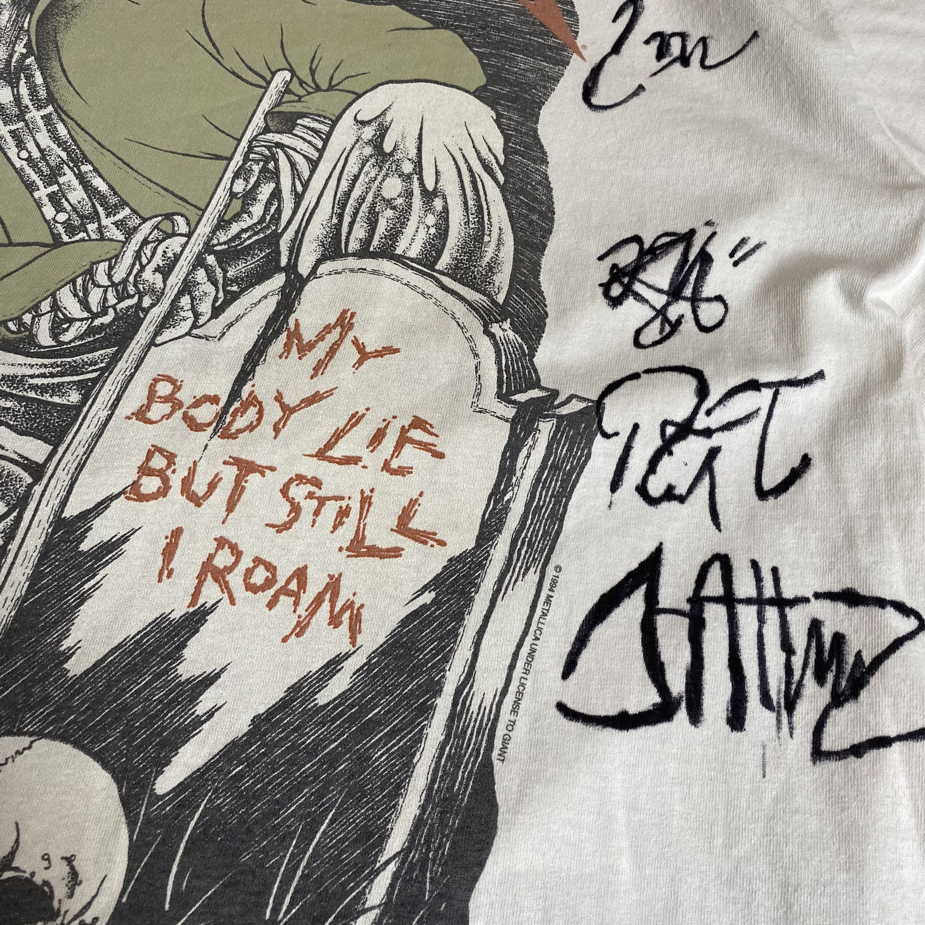 Band Tees Metallica 1994 My Body Lie But Still I Roam Signed Tee Size US XL / EU 56 / 4 - 8 Thumbnail