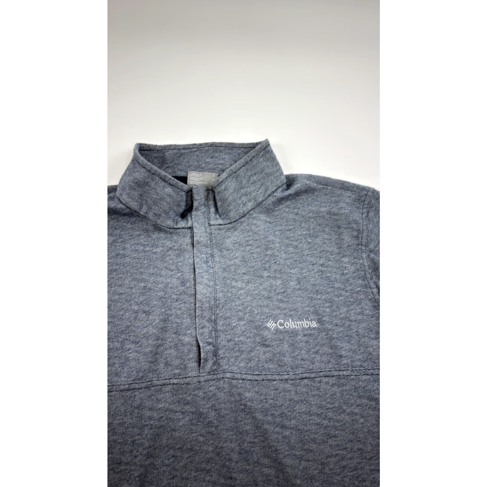 Vintage Columbia Pullover Sweater Mens XL Gray Half Zip Outdoor Lightweight Cotton Blend Size US XL / EU 56 / 4 - 2 Thumbnail