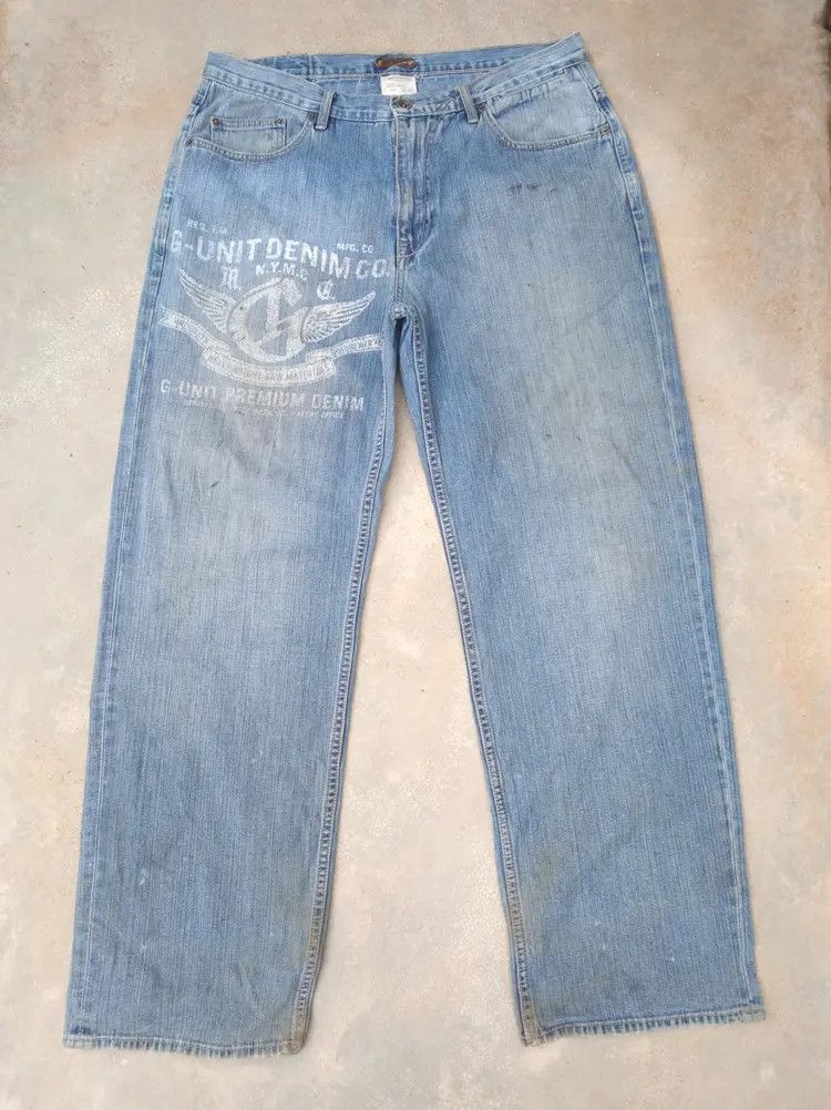 G-Unit Vintage G Unit Big Logo Loose Baggy Jeans 36x32 Size US 36 / EU 52 - 1 Thumbnail