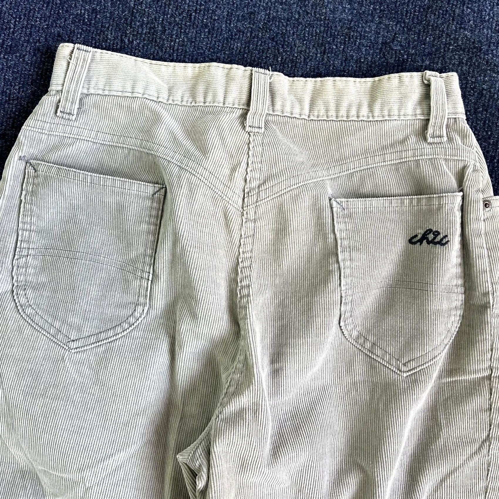 Vintage VINTAGE H.I.S Pants Women's 29x30 Beige Corduroy Straight Leg Casual Chino Size 29" - 4 Thumbnail