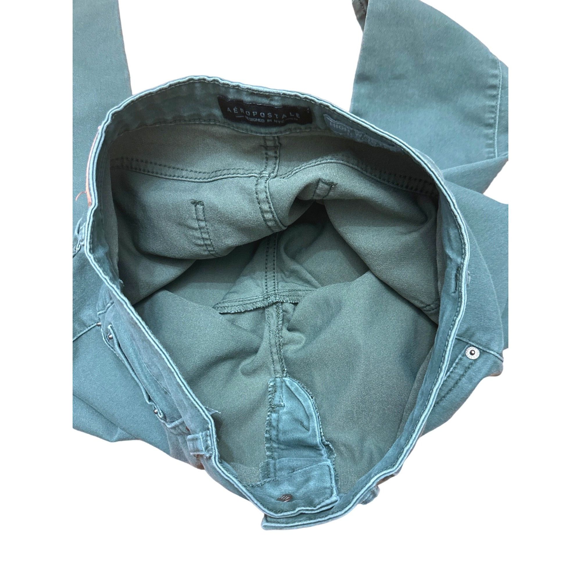 Aeropostale Aeropostale Designed in NYC High Waisted Jegging Green Stret Size 28" / US 6 / IT 42 - 7 Thumbnail