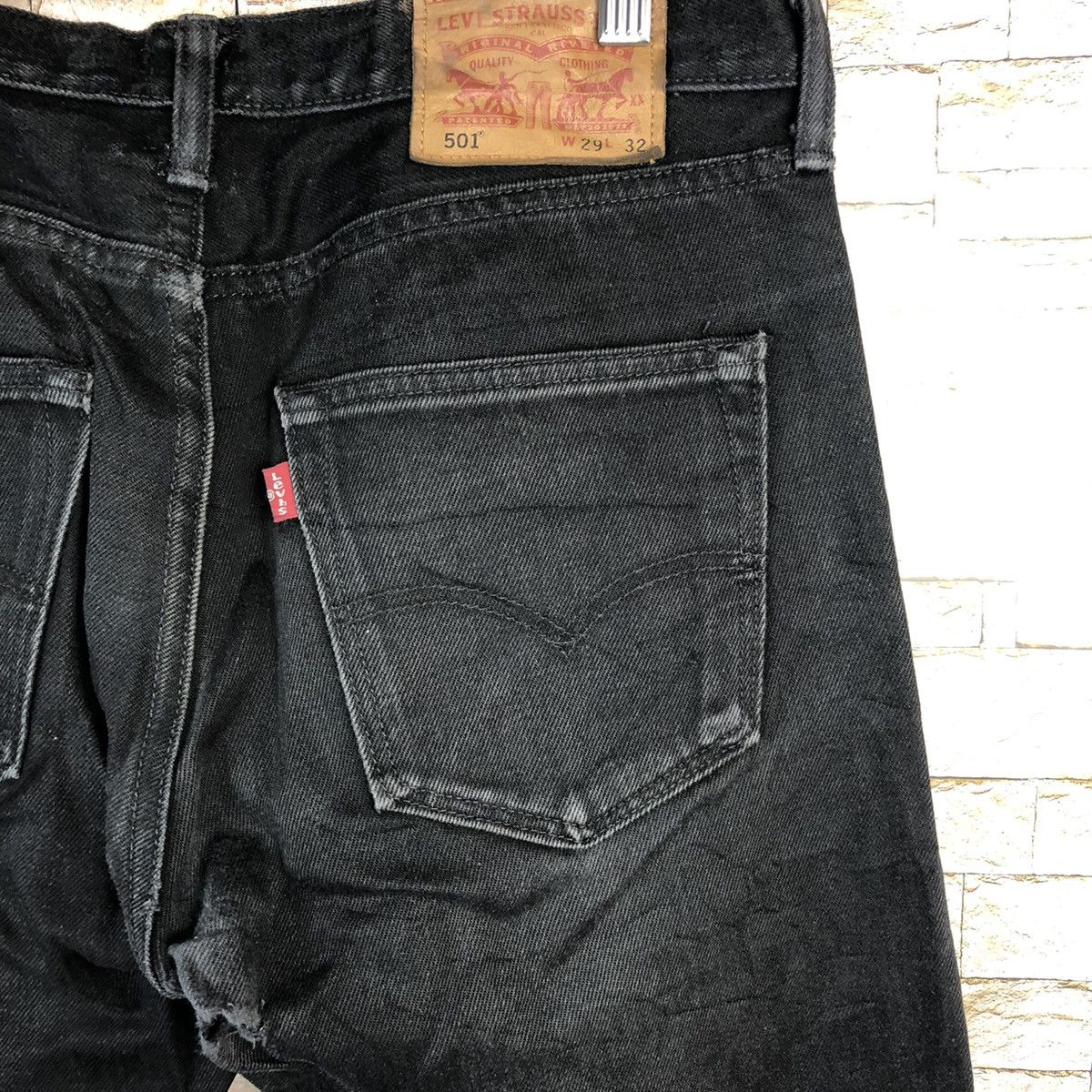Levi's Levis super Black Denim ripped Pants #7574 Size US 29 - 19 Thumbnail