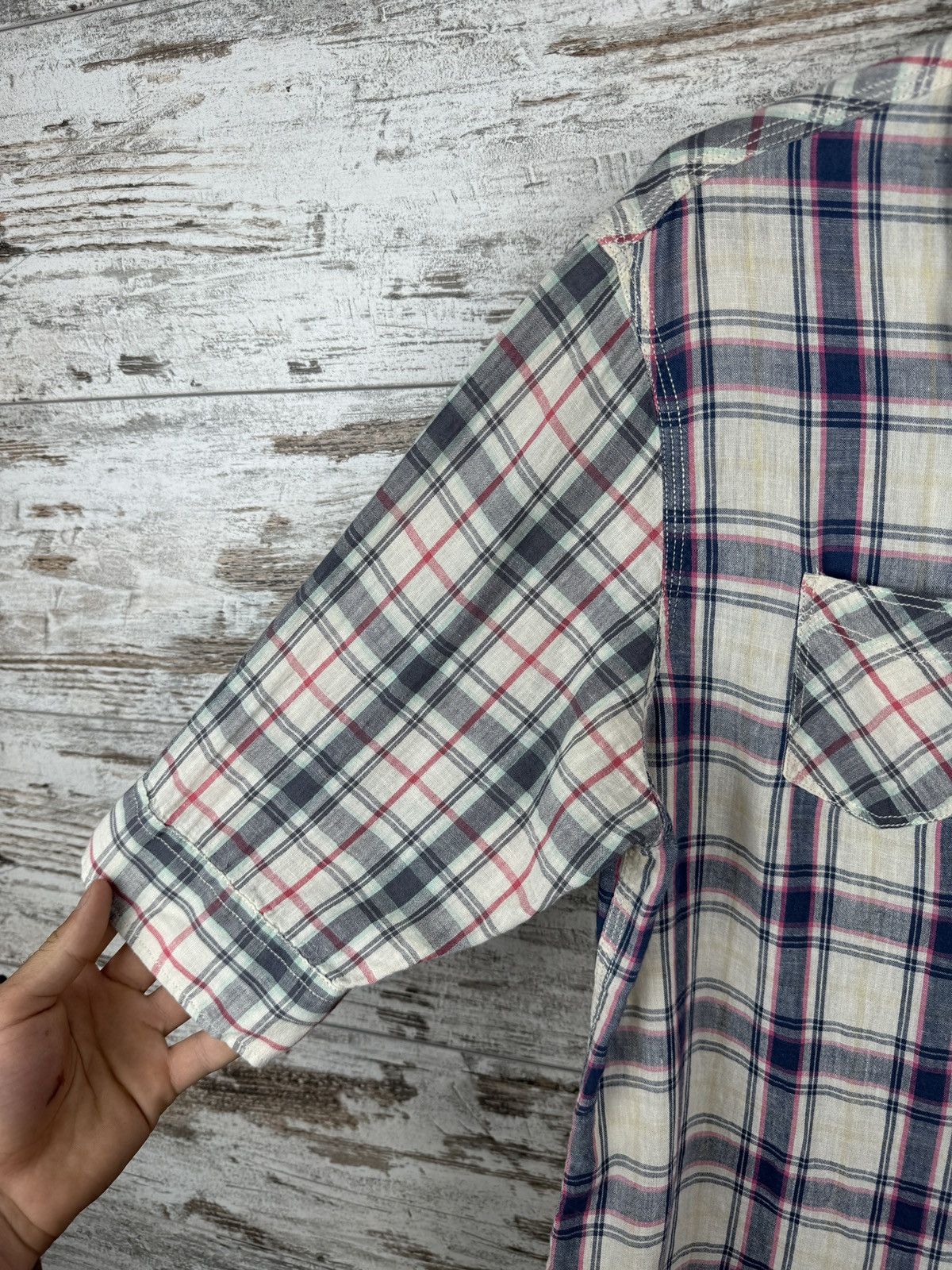 Allsaints × Japanese Brand Mens AllSaints GRIDLOCK HS SHIRT button up luxury linen Size US L / EU 52-54 / 3 - 5 Thumbnail