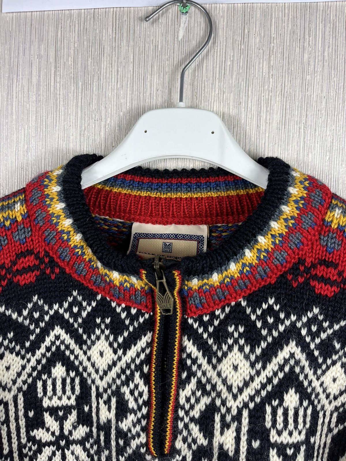 Dale Of Norway × Vintage Vintage Dale of Norway wool heavy patterned zip sweater knit Size US L / EU 52-54 / 3 - 9 Thumbnail