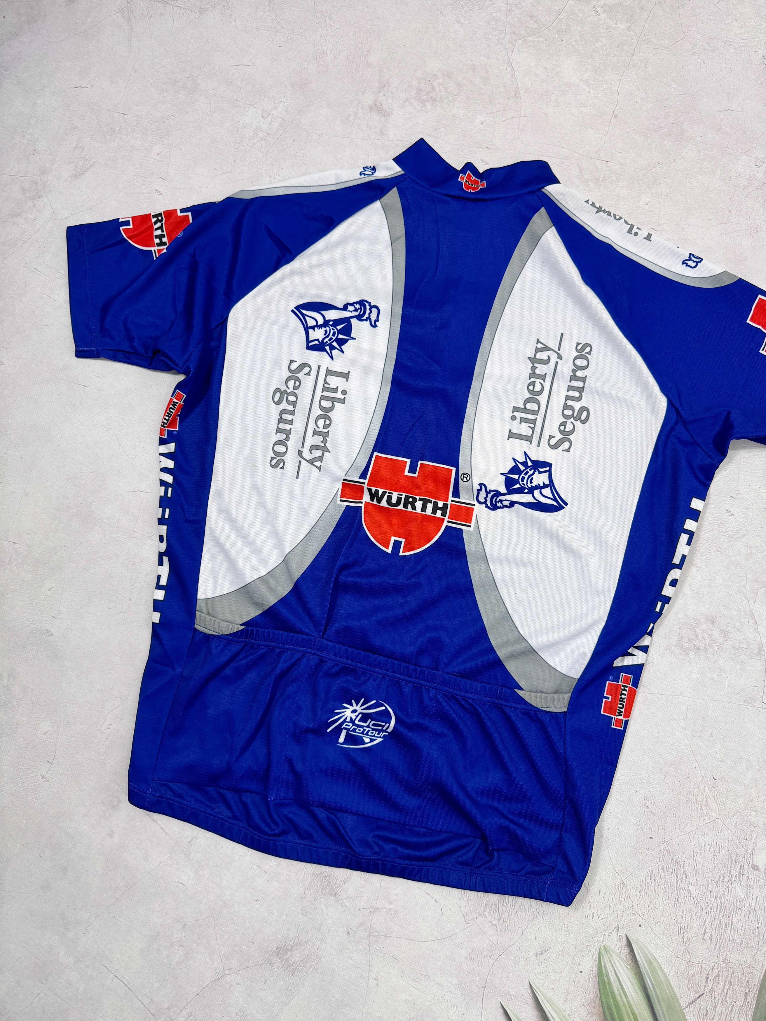 Vintage 2006 Etxeondo Cycling Jersey Liberty Seguros Wurth Uci Size US L / EU 52-54 / 3 - 7 Thumbnail