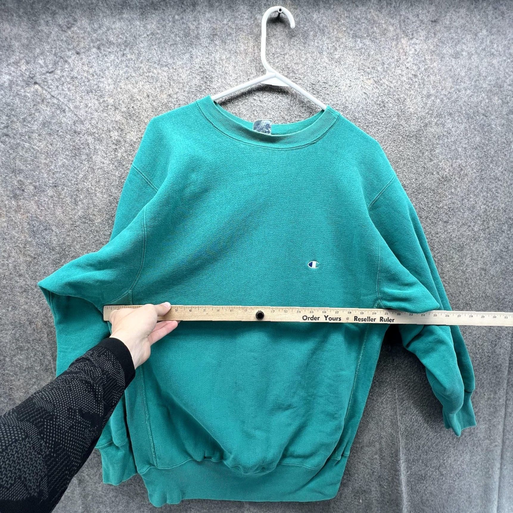 Champion VINTAGE Champion Reverse Weave Sweatshirt Mens 2XL Teal Crewneck Blank USA Sweatshirt Size US XXL / EU 58 / 5 - 4 Thumbnail