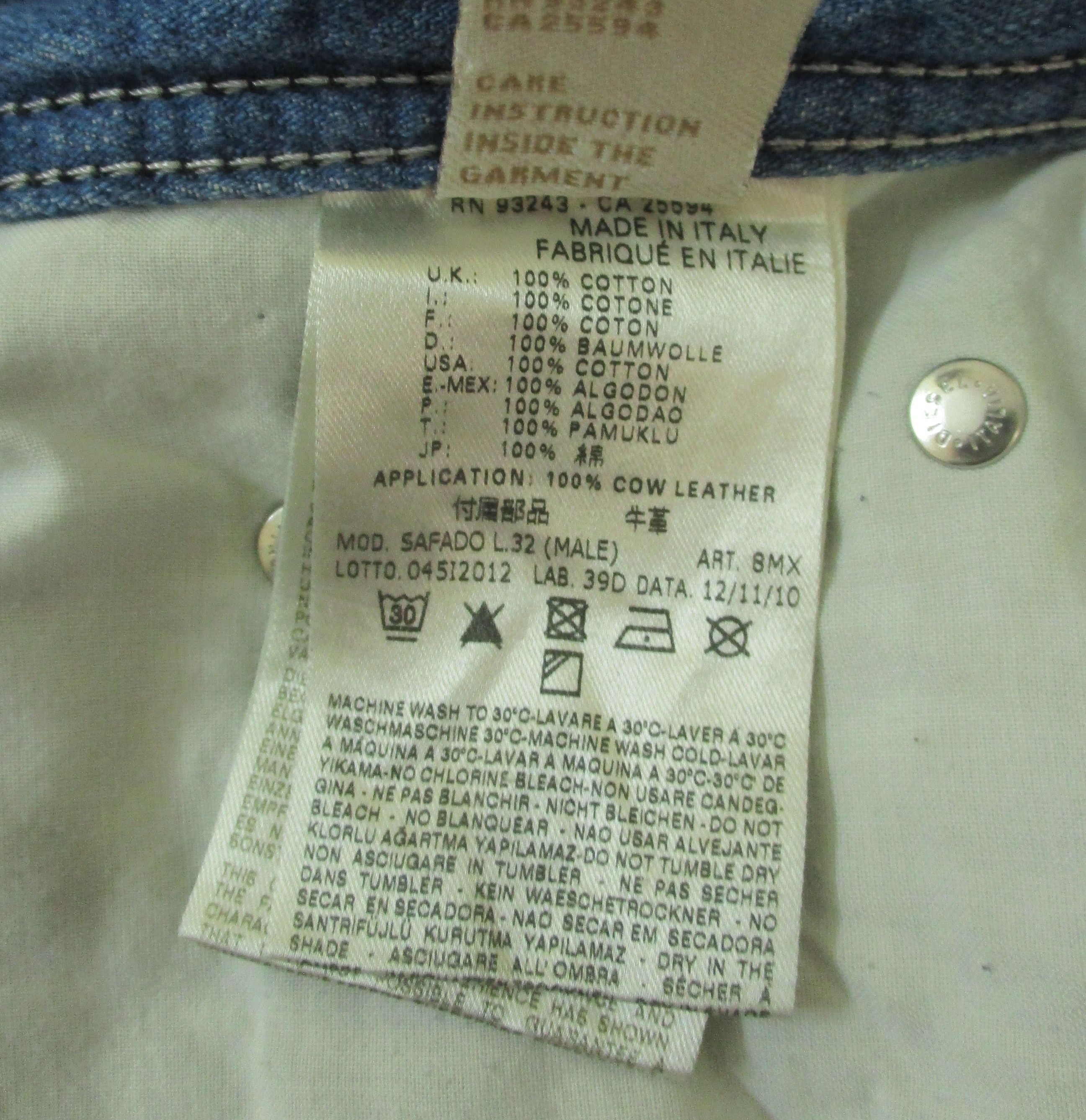 Diesel Safado Wash 008MX Low Rise Distressed Jeans Size US 29 - 11 Thumbnail