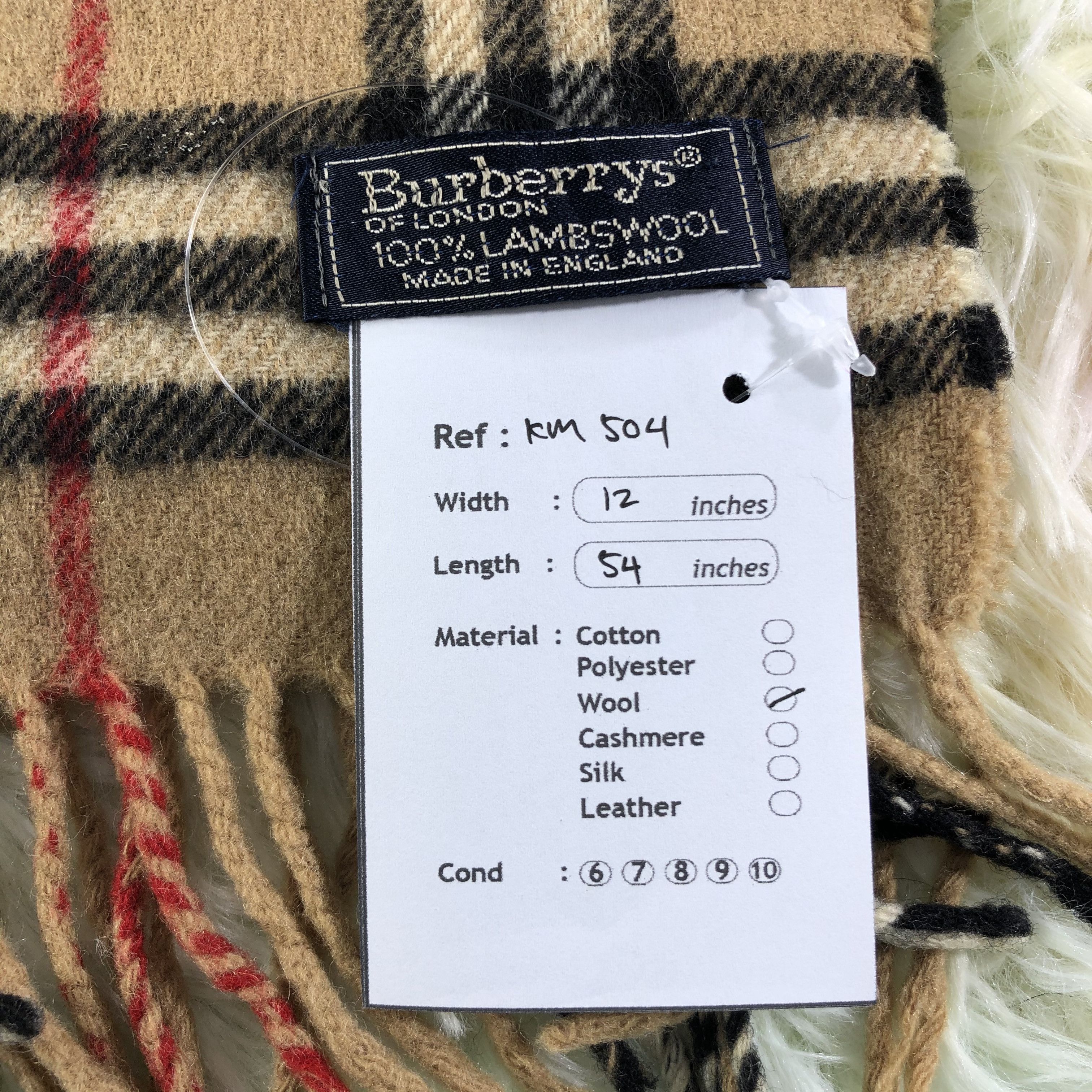 Burberry × Vintage Burberry Scarf / Muffler / Neckwear - KM504 Size ONE SIZE - 5 Thumbnail