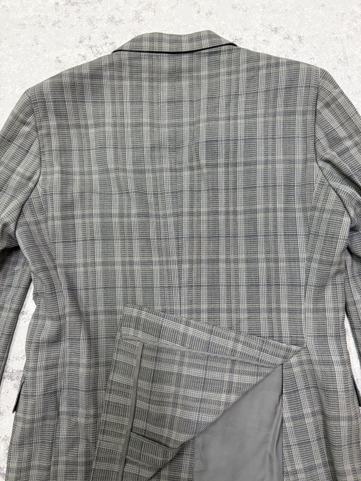 Burberry Vintage 90s Burberrys Chekered Linen Blazer Size US M / EU 48-50 / 2 - 14 Thumbnail