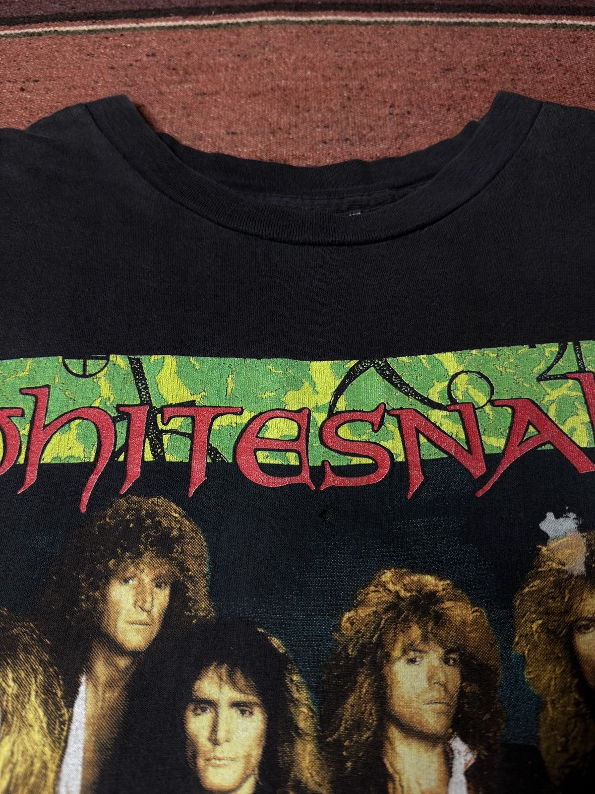 Band Tees × Vintage Vintage 1980's White Snake Band Tee Shirt Size US L / EU 52-54 / 3 - 4 Thumbnail