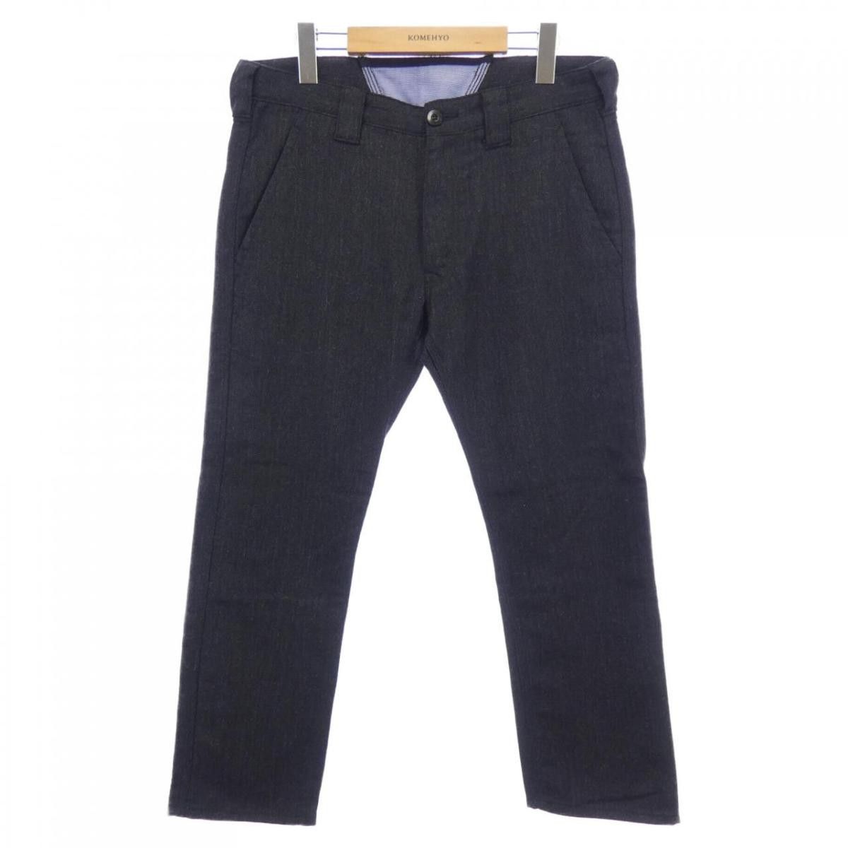 Junya Watanabe Cropped Pants Herringbone Wool Black Size US 33 - 1 Thumbnail